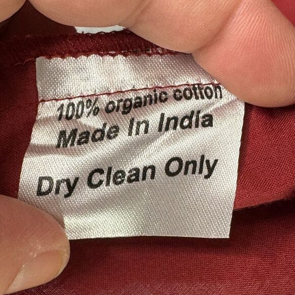 Milie Resort Charlie Top Womens XS Clay Red V Neck Balloon Sleeve Cotton Boho - Picture 5 of 10